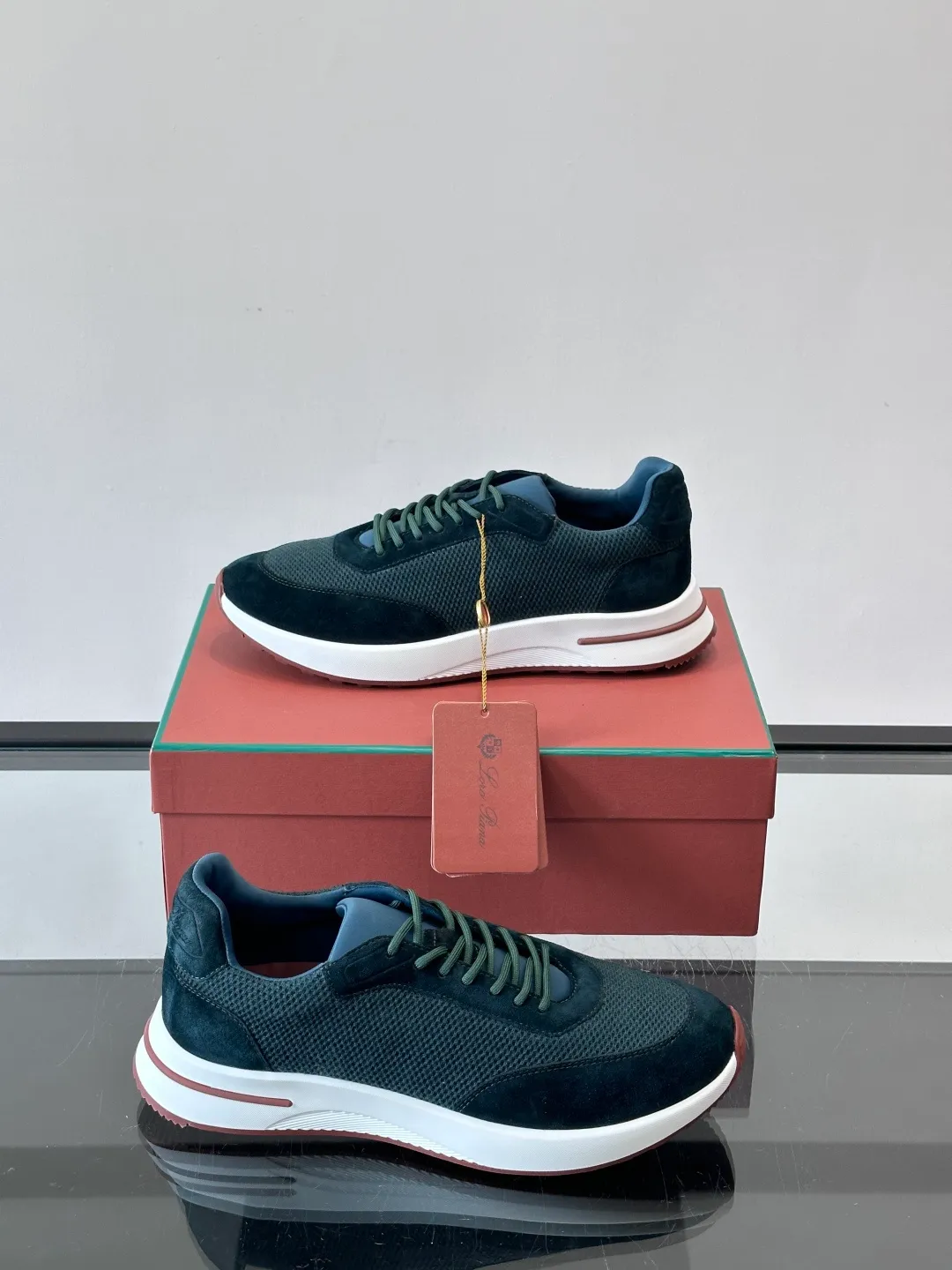 Men's men's shoes 💰p580 "Loro men's shoes 💰pian＊" Week End Walk series sports shoes, using exclusive raw materials, mesh upper + suede stitching, breathable and comfortable, rubber soles with strong grip, suitable for commuting and casual outings. Low-key high-end gray tone, versatile suit or casual wear, size: 39-44 (customized at 38.45.46)